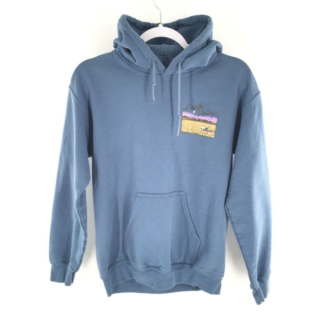 Death Valley California Nearly There Hoodie Sweatshirt Small Unisex Light Blue S